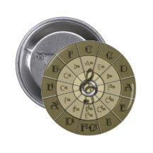 Circle of Fifths Deco Gold Buttons