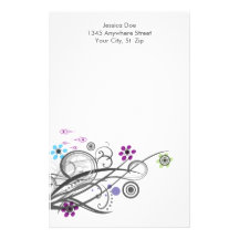 Circles and Loops Retro Personalised Stationery