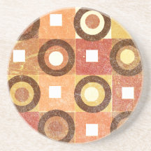 Circles in Squares Browns Coaster