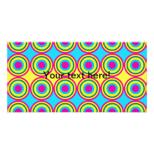 Circles pattern customised photo card