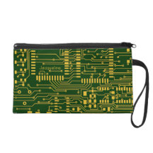 Circuit Board Geek Bagettes Bag Wristlet Purse