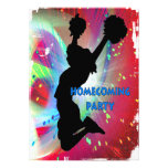 Circular Colorburst Cheerleader Homecoming Party Personalized Announcement