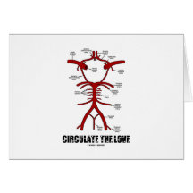 Circulate The Love (Circle Of Willis) Greeting Cards