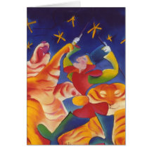 Circus Tigers Greeting Cards