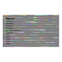 Cities Of The World Text Design I Business Card I