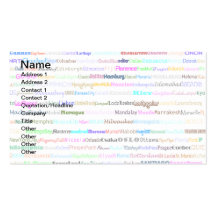 Cities Of The World Text Design II Business Card I