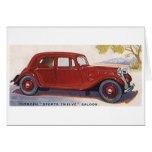 Citroen Sports Twelve Saloon Greeting Card
