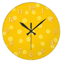 Citrus Dot Pattern Clock