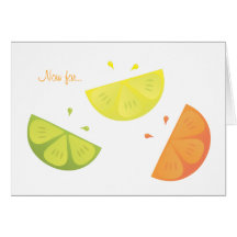 Citrus Juice Greeting Cards