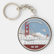 City by the bay, San Francisco California Key Chain
