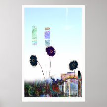 City Flowers Poster