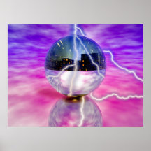 City Globe Posters