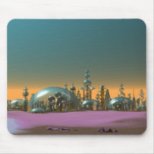 City of Glass Gold and Silver Mousepad