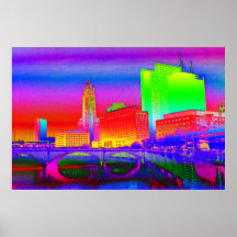 City of rainbows waterfront print
