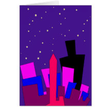 City Scape Nights Card-All Occasion
