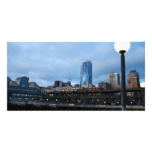 CityscapeEvening041609a Photo Greeting Card