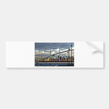 CityView Art - Staten Island Manhattan Skyscrapers Bumper Sticker