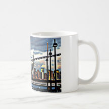 CityView Art - Staten Island Manhattan Skyscrapers Mugs