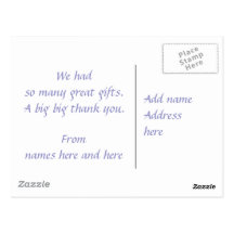 Civil Ceremony Thank You Contemporary flowers Postcard