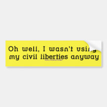 Civil Liberties Bumper Sticker