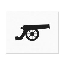 Civil War Cannon Stretched Canvas Print