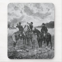 Civil War Soldiers On Horseback Mousepads