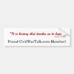 CivilWarTalk proud member bumper sticker
