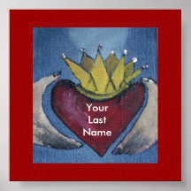 Claddagh Heart Love Canvas Picture Print