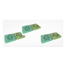 Clag as Cl Chlorine and Ag Silver Customized Rack Card
