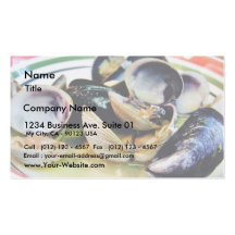 Clams Muscles Shellfish Food Business Card Template