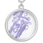 Clarinet Drawing Necklace