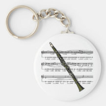 Clarinet musical 09 B Keychain