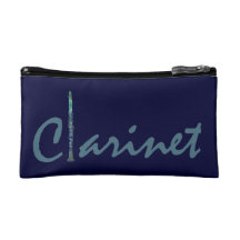 Clarinet Script Cosmetic Bag
