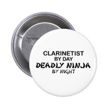 Clarinetist Deadly Ninja by Night Pin