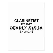 Clarinetist Deadly Ninja by Night Post Cards