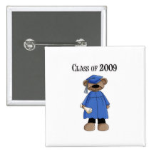 class of 2009 bear pinback buttons