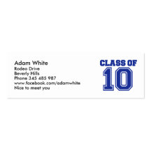 Class of 2010 business card templates