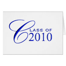 Class of 2010 Graduation - Blue - Blank Inside Cards
