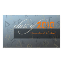 Class of 2010 ~ Greek alphabets profile card Business Card