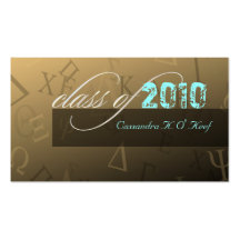 Class of 2010 ~ Greek alphabets profile card Business Card Templates