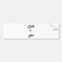 Class Of 2011 Bumper Sticker