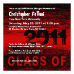 Class of 2011 Graduation Invitation Red Scratch