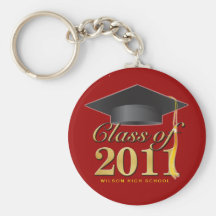 Class of 2011 Graduation Key-Chain (Red / Gold) Keychain