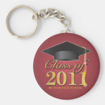 Class of 2011 Graduation Key-Chain (Red / Gold) Keychains