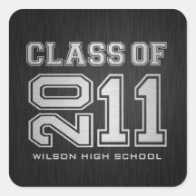 Class of 2011 Graduation Stickers (black/ silver)