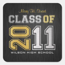 Class of 2011 Graduation Stickers (gold / silver)