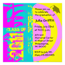 Class of 2011 Invitation MX229 Colour Splash