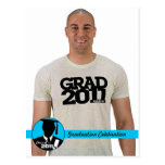 Class of 2011 Invitation Postcard Add Photo 3 Boy