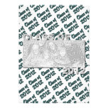 Class of 2012 Cut Out Photo Frame - Teal and White Personalized Announcement
