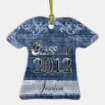 Class Of 2012 Denim Cute Graduation Ornament